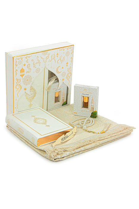 Prayer Gift Set for Men & Women | Muslim Prayer Rug, Salah Mat, Beads Taasbih, Arabic Holy Quran| Islamic Gift Set for Ramadan & Eid | Gift for Muslims | Islamic Gift | Ramadan Eid Gift for Muslims