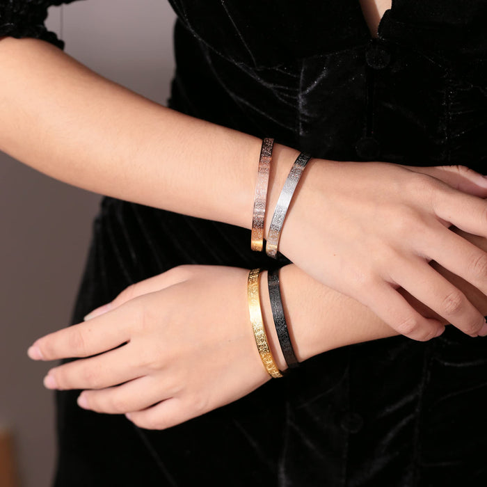 Qitian Islamic Jewelry Gifts for Women Allah Gold Bangles Bracelets Ayatul Kursi Arabic Cuff Bracelet for Women Islam Eid Ramadan Gifts | Gift for Muslims | Islamic Gift | Ramadan Eid Gift for Muslims