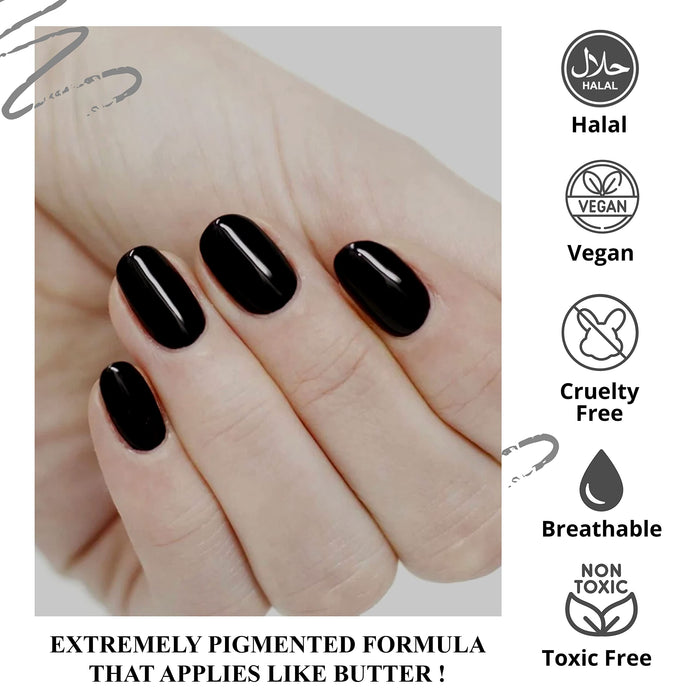 Halal Cosmetic Nail Polish | Quick Dry and Shiny | Certified Halal, Vegan and Non Toxic | Long Lasting | Breathable and Water Permeable | Gift for Muslims | Islamic Gift | Ramadan Eid Gift for Muslims