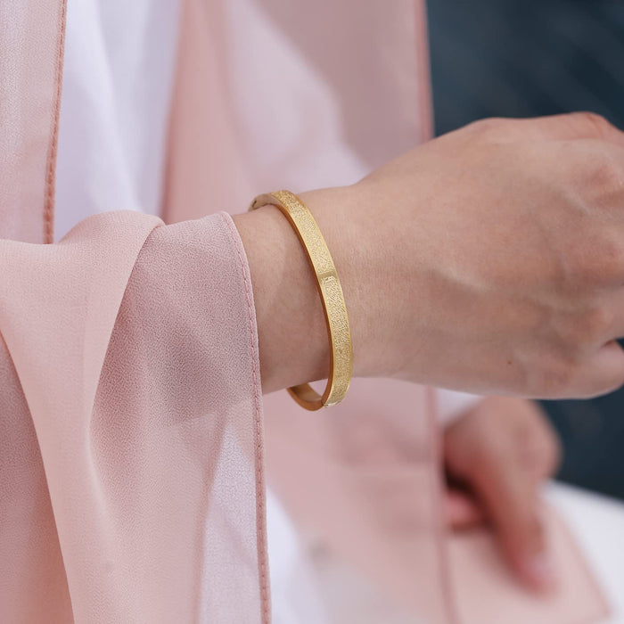 Qitian Islamic Jewelry Gifts for Women Allah Gold Bangles Bracelets Ayatul Kursi Arabic Cuff Bracelet for Women Islam Eid Ramadan Gifts | Gift for Muslims | Islamic Gift | Ramadan Eid Gift for Muslims