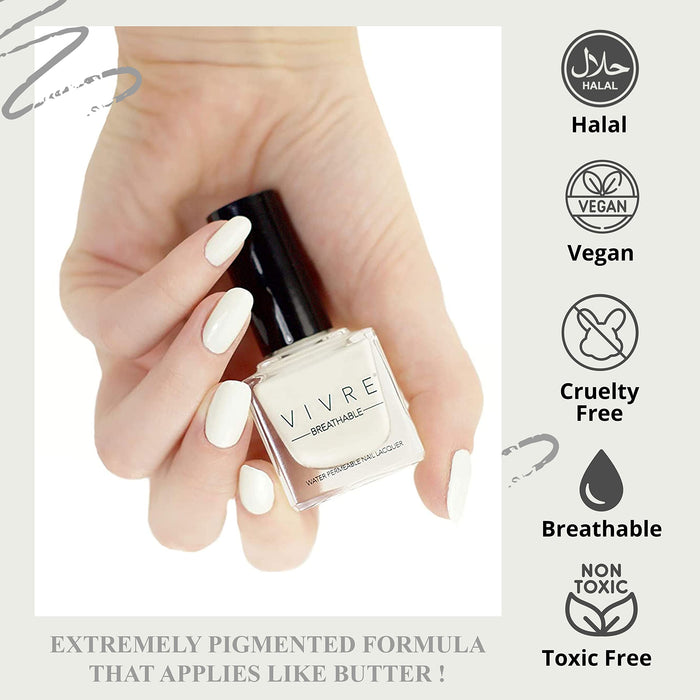 Halal Cosmetic Nail Polish | Quick Dry and Shiny | Certified Halal, Vegan and Non Toxic | Long Lasting | Breathable and Water Permeable | Gift for Muslims | Islamic Gift | Ramadan Eid Gift for Muslims