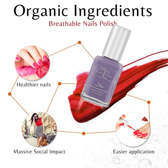 Natural Certified Halal Nail Polish | Breathable & Water Permeable, Wudu Friendly (Jamila) | Gift for Muslims | Islamic Gift | Ramadan Eid Gift for Muslims