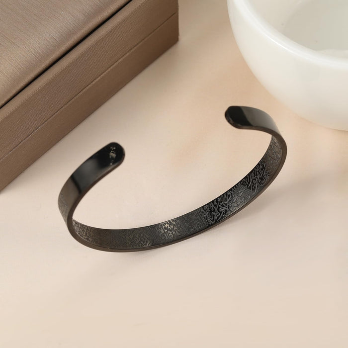 Qitian Islamic Jewelry Gifts for Women Allah Gold Bangles Bracelets Ayatul Kursi Arabic Cuff Bracelet for Women Islam Eid Ramadan Gifts | Gift for Muslims | Islamic Gift | Ramadan Eid Gift for Muslims