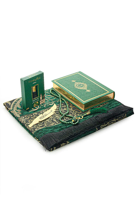 Prayer Gift Set for Men & Women | Muslim Prayer Rug, Salah Mat, Beads Taasbih, Arabic Holy Quran| Islamic Gift Set for Ramadan & Eid | Gift for Muslims | Islamic Gift | Ramadan Eid Gift for Muslims