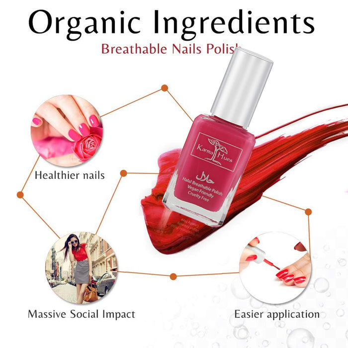 Natural Certified Halal Nail Polish | Breathable & Water Permeable, Wudu Friendly (Jamila) | Gift for Muslims | Islamic Gift | Ramadan Eid Gift for Muslims