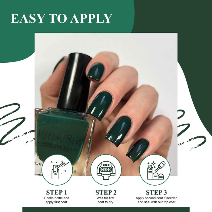 Halal Cosmetic Nail Polish | Quick Dry and Shiny | Certified Halal, Vegan and Non Toxic | Long Lasting | Breathable and Water Permeable | Gift for Muslims | Islamic Gift | Ramadan Eid Gift for Muslims