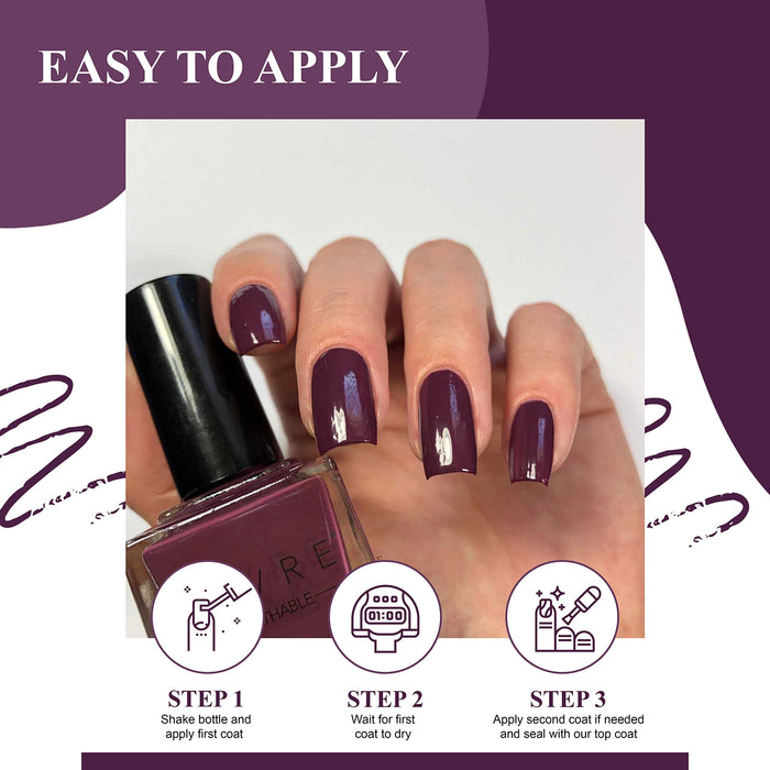 Halal Cosmetic Nail Polish | Quick Dry and Shiny | Certified Halal, Vegan and Non Toxic | Long Lasting | Breathable and Water Permeable | Gift for Muslims | Islamic Gift | Ramadan Eid Gift for Muslims