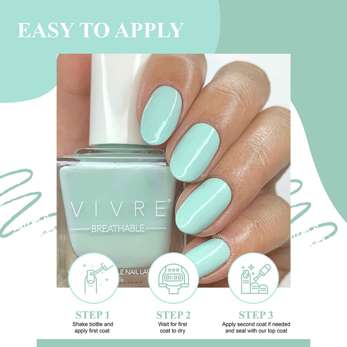Halal Cosmetic Nail Polish | Quick Dry and Shiny | Certified Halal, Vegan and Non Toxic | Long Lasting | Breathable and Water Permeable | Gift for Muslims | Islamic Gift | Ramadan Eid Gift for Muslims