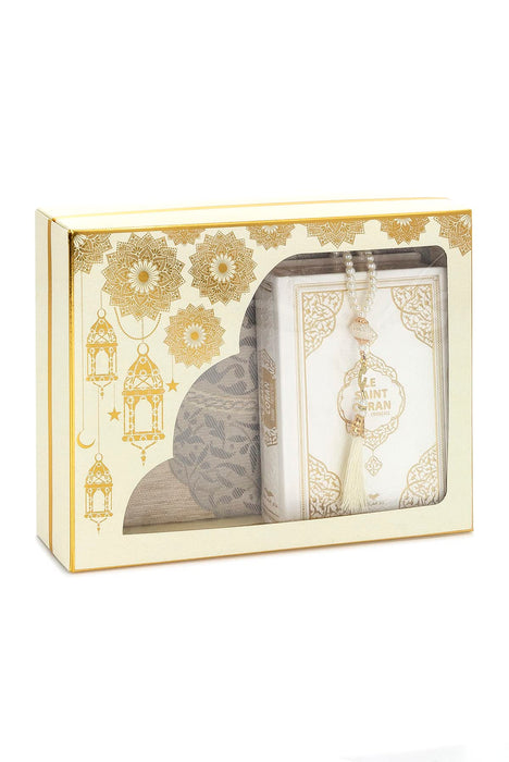 Islamic 6-pc Gift Box Set for Muslims | Includes Yaseen Book, Prayer Mat, Prayer Beads, Fragrance |  Muslim Prayer Rug, Yaseen Book, Prayer Beads Tesbih, Solid Smell, Ravza Scent | 6 Piece Prayers Mat Set for Ramadan | Eid Gifts