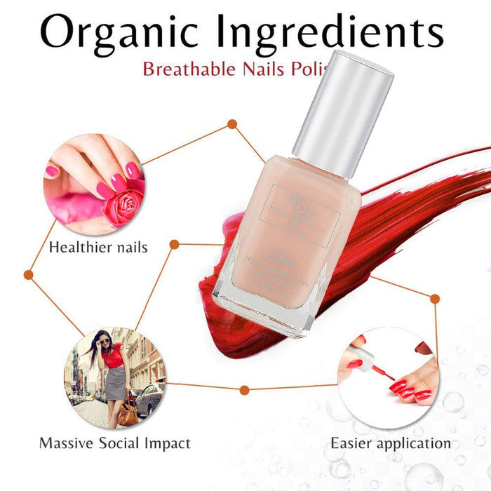 Natural Certified Halal Nail Polish | Breathable & Water Permeable, Wudu Friendly (Jamila) | Gift for Muslims | Islamic Gift | Ramadan Eid Gift for Muslims