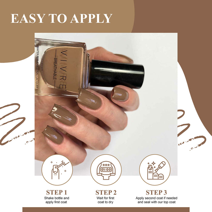 Halal Cosmetic Nail Polish | Quick Dry and Shiny | Certified Halal, Vegan and Non Toxic | Long Lasting | Breathable and Water Permeable | Gift for Muslims | Islamic Gift | Ramadan Eid Gift for Muslims