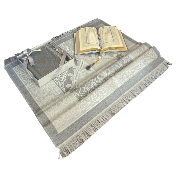 Cute & Colorful Quran Gift Set with English Translation Quran, Prayer Rug, and Prayer Beads | Gift for Muslims | Islamic Gift | Ramadan Eid Gift for Muslims