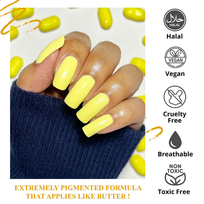 Halal Cosmetic Nail Polish | Quick Dry and Shiny | Certified Halal, Vegan and Non Toxic | Long Lasting | Breathable and Water Permeable | Gift for Muslims | Islamic Gift | Ramadan Eid Gift for Muslims