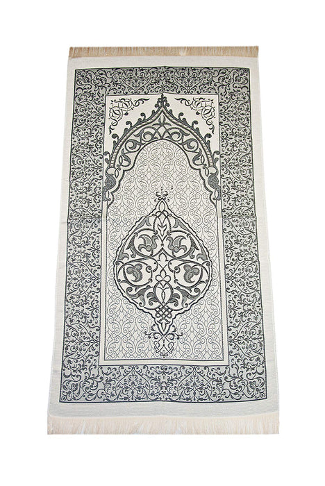 Muslim Prayer Rug & Beads with Gift Box Set | Janamaz, Sajadah, Soft Islamic Gifts Set, Carpet Mat, Taffeta Fabric | Gift for Muslims | Islamic Gift | Ramadan Eid Gift for Muslims