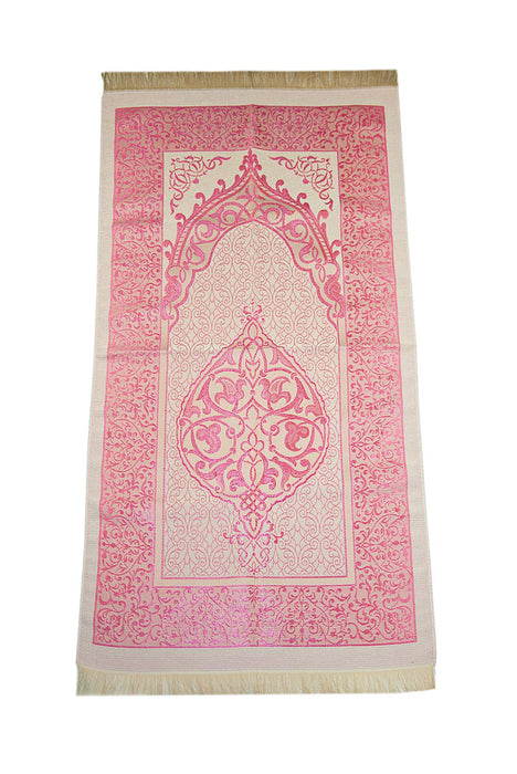 Muslim Prayer Rug & Beads with Gift Box Set | Janamaz, Sajadah, Soft Islamic Gifts Set, Carpet Mat, Taffeta Fabric | Gift for Muslims | Islamic Gift | Ramadan Eid Gift for Muslims