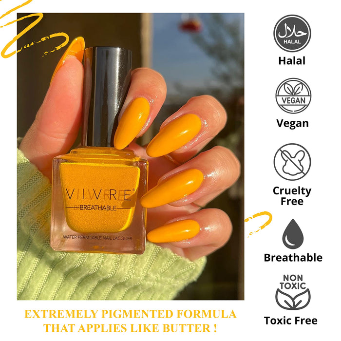 Halal Cosmetic Nail Polish | Quick Dry and Shiny | Certified Halal, Vegan and Non Toxic | Long Lasting | Breathable and Water Permeable | Gift for Muslims | Islamic Gift | Ramadan Eid Gift for Muslims