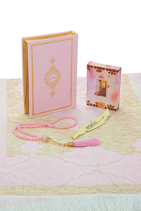 Prayer Gift Set for Men & Women | Muslim Prayer Rug, Salah Mat, Beads Taasbih, Arabic Holy Quran| Islamic Gift Set for Ramadan & Eid | Gift for Muslims | Islamic Gift | Ramadan Eid Gift for Muslims