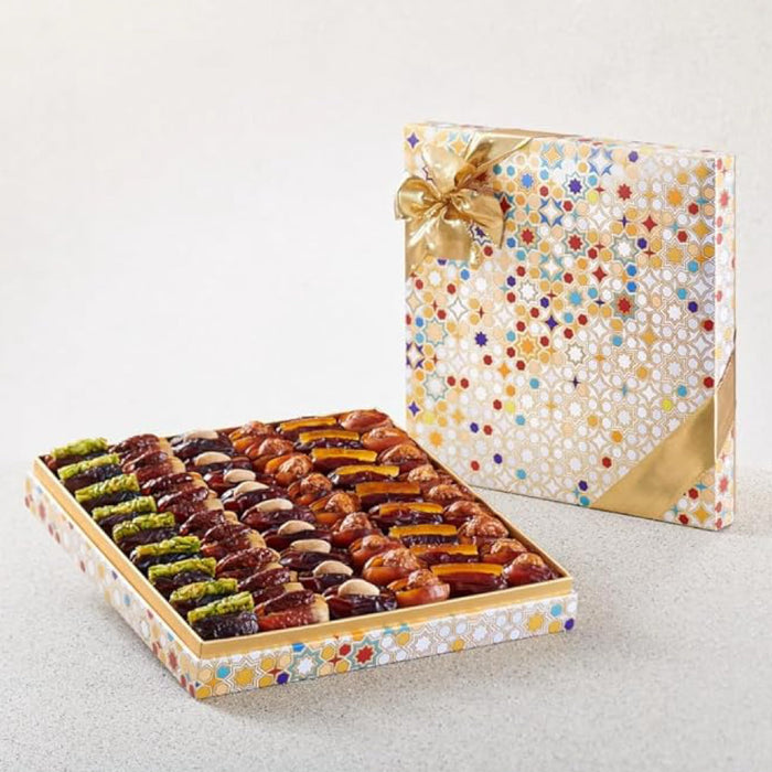 Bateel Najma Filled Dates Gift Set | Extra Large | Signature Collection of Gourmet Stuffed Dates | Luxury Arabesque Gift Box | Gift for Muslims | Islamic Gift | Ramadan Eid Gift for Muslims