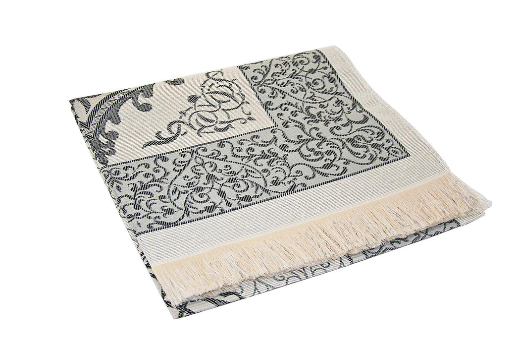 Muslim Prayer Rug & Beads with Gift Box Set | Janamaz, Sajadah, Soft Islamic Gifts Set, Carpet Mat, Taffeta Fabric | Gift for Muslims | Islamic Gift | Ramadan Eid Gift for Muslims