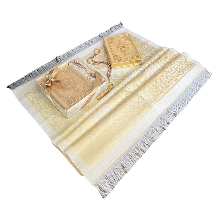 Cute & Colorful Quran Gift Set with English Translation Quran, Prayer Rug, and Prayer Beads | Gift for Muslims | Islamic Gift | Ramadan Eid Gift for Muslims
