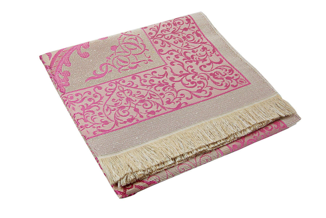 Muslim Prayer Rug & Beads with Gift Box Set | Janamaz, Sajadah, Soft Islamic Gifts Set, Carpet Mat, Taffeta Fabric | Gift for Muslims | Islamic Gift | Ramadan Eid Gift for Muslims