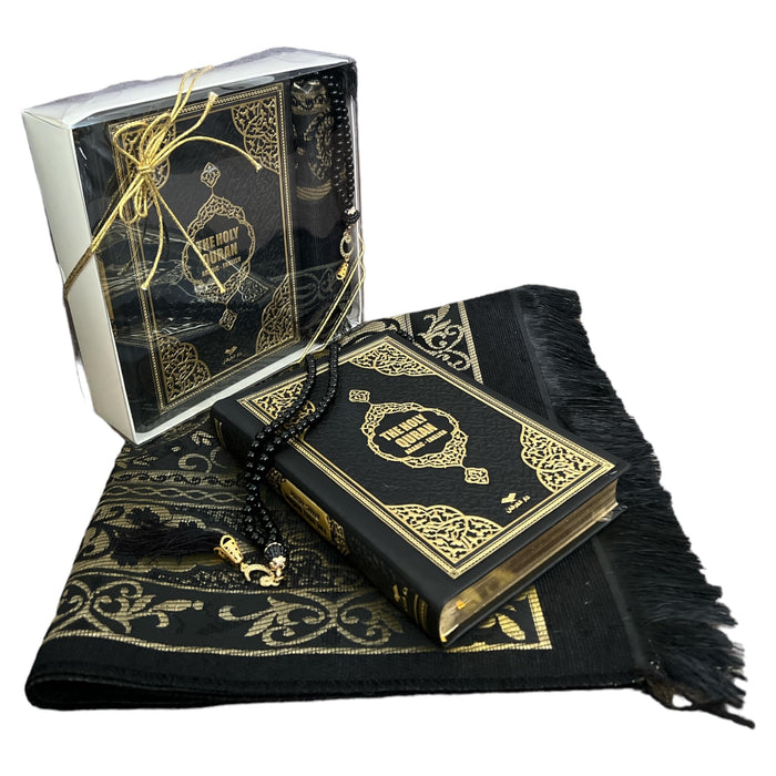 Cute & Colorful Quran Gift Set with English Translation Quran, Prayer Rug, and Prayer Beads | Gift for Muslims | Islamic Gift | Ramadan Eid Gift for Muslims