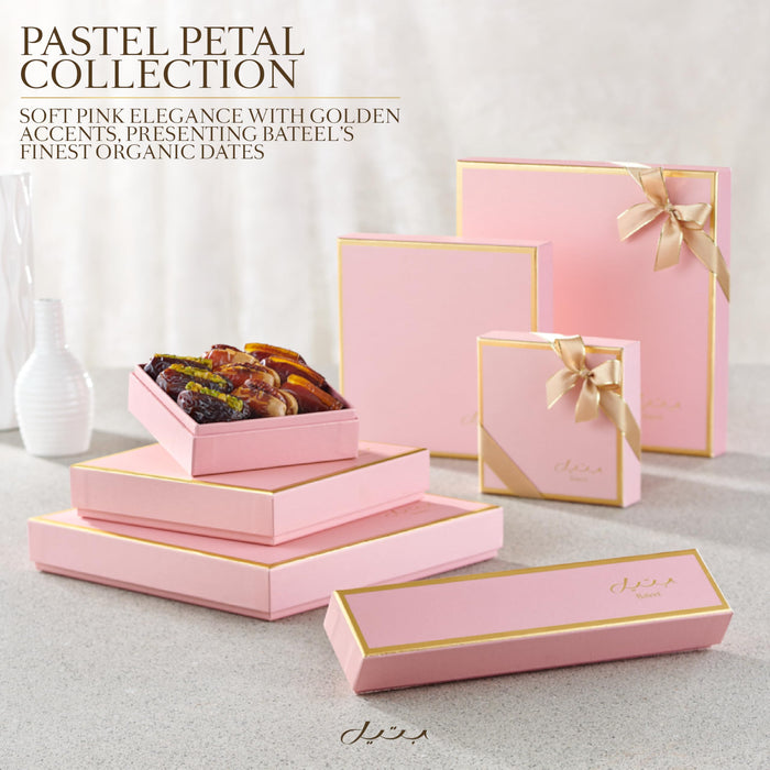 Bateel Pastel Petal Gift Set | Assorted Dates | Luxury Collection of Premium Organic Arabian Dates | Elegant Pink Gift Box | Gift for Muslims | Islamic Gift | Ramadan Eid Gift for Muslims