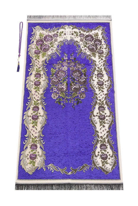 Luxury Velvet Islamic Prayer Gift Set | Velvet Covered Gift Box | Deluxe 4-Piece Set with Quran | Prayer Beads Tesbih | Prayer Rug | Ramadan Eid Gift | Gift for Muslims | Islamic Gift