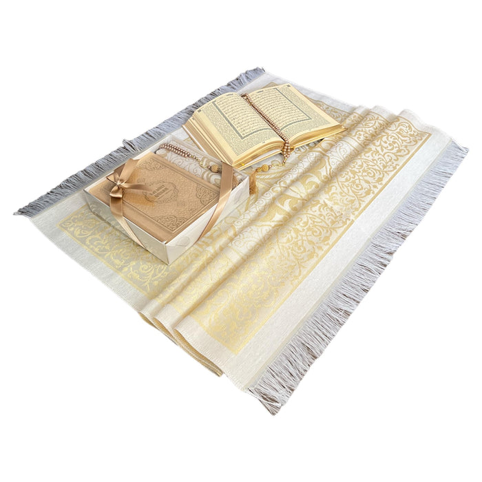 Cute & Colorful Quran Gift Set with English Translation Quran, Prayer Rug, and Prayer Beads | Gift for Muslims | Islamic Gift | Ramadan Eid Gift for Muslims