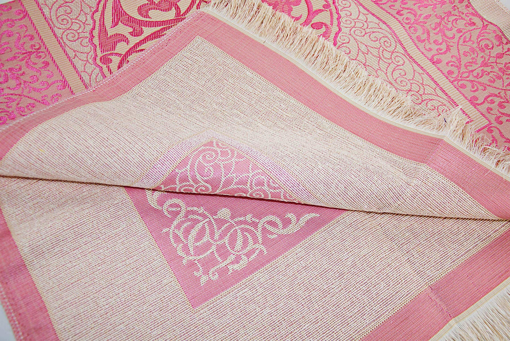 Muslim Prayer Rug & Beads with Gift Box Set | Janamaz, Sajadah, Soft Islamic Gifts Set, Carpet Mat, Taffeta Fabric | Gift for Muslims | Islamic Gift | Ramadan Eid Gift for Muslims