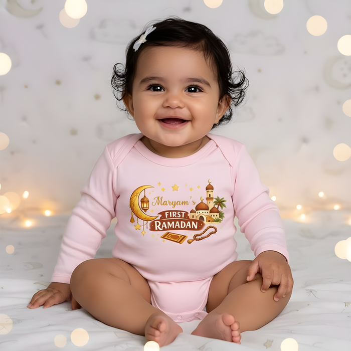 Personalized My First Ramadan Islamic Long Sleeve Onesie