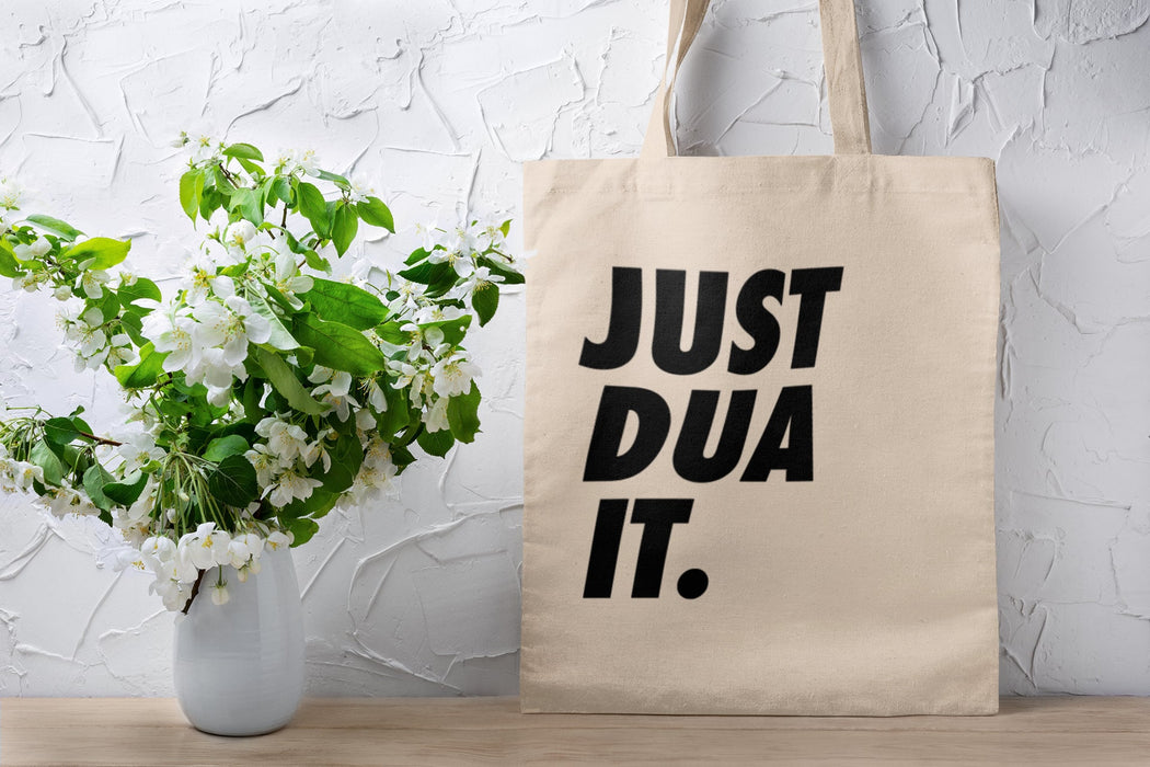 Muslim "Just Dua It" Tote Bag