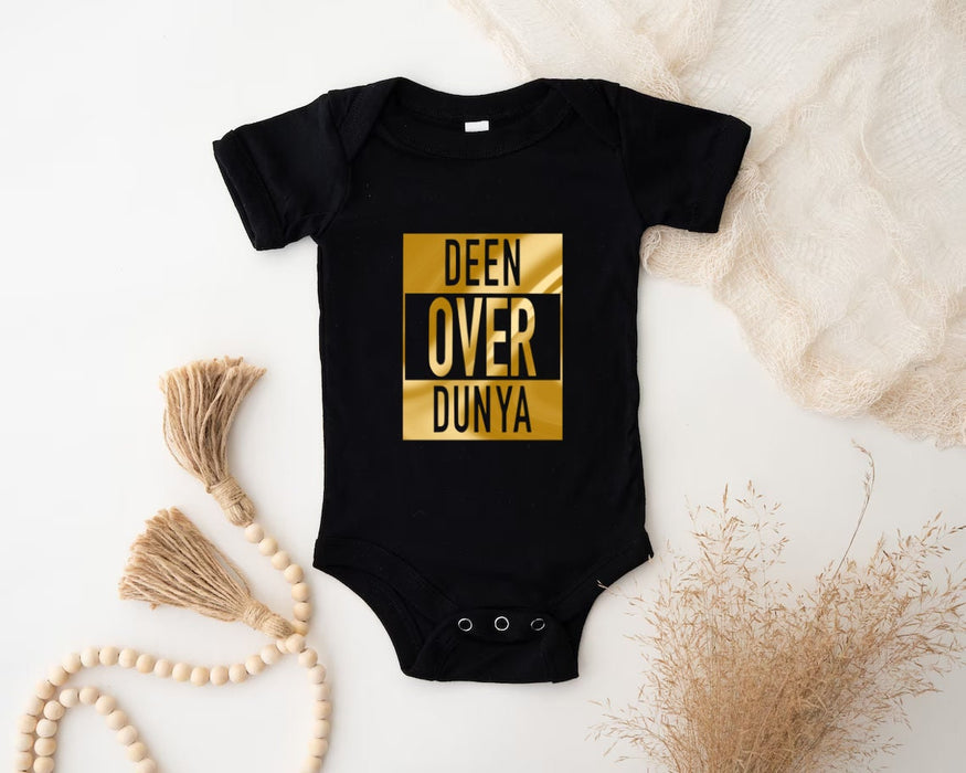 GOLD Deen Over Dunya Onesie