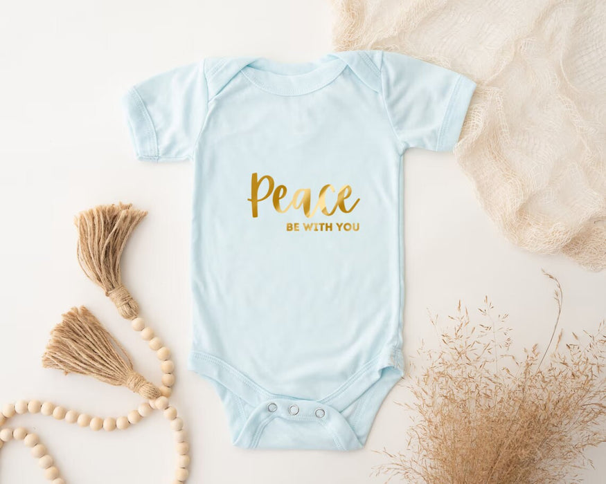 GOLD Peace Be With You Onesie