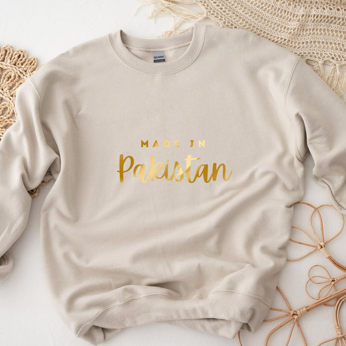 GOLD Personalized "Made in [INSERT COUNTRY]" Sweatshirt