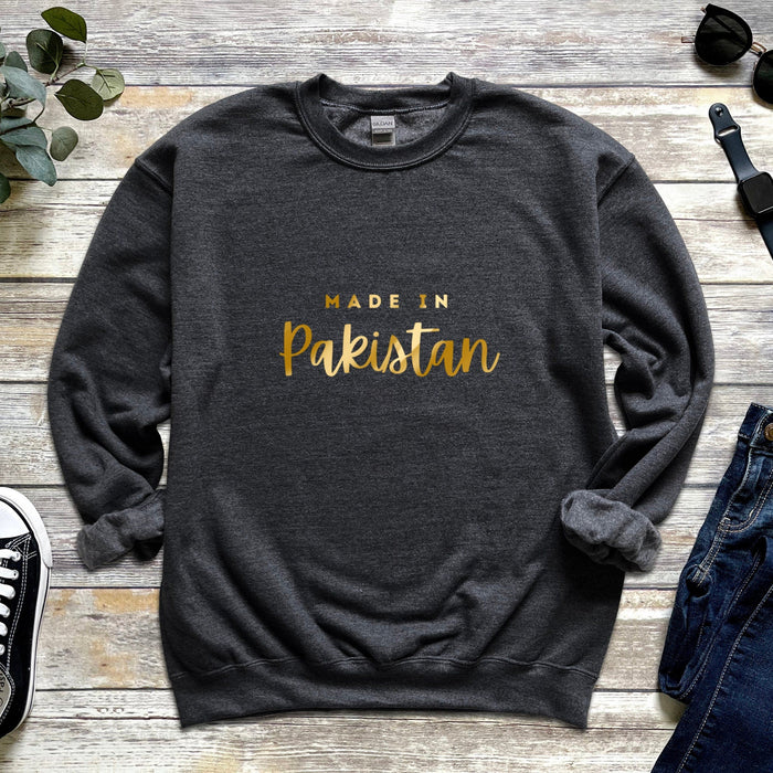 GOLD Personalized "Made in [INSERT COUNTRY]" Sweatshirt