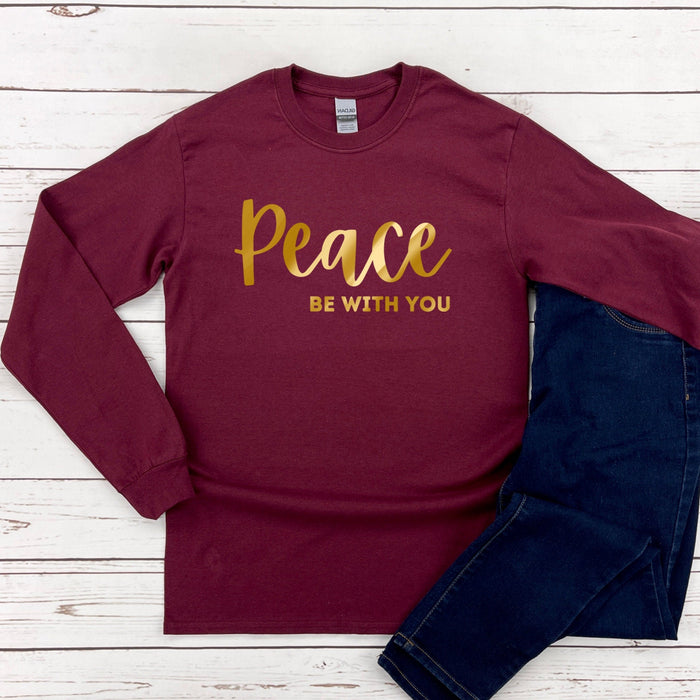 GOLD Peace Be With You Long Sleeve Shirt