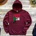 a maroon hoodie that says just doa it