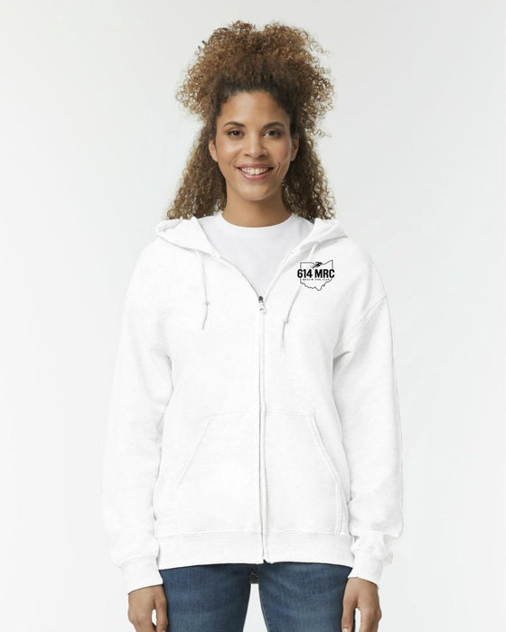 614MRC Full Zip Hoodie in White