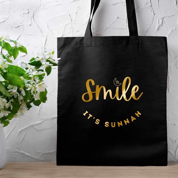 Smile It's Sunnah Tote Bag