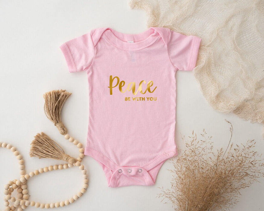 GOLD Peace Be With You Onesie