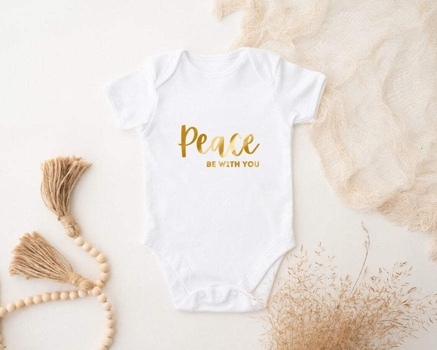 GOLD Peace Be With You Onesie