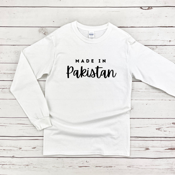 Customizable "Made in [INSERT COUNTRY]" Long Sleeve Shirt