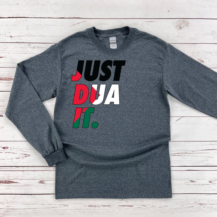 Just Dua It Palestine Flag Long Sleeve Shirt