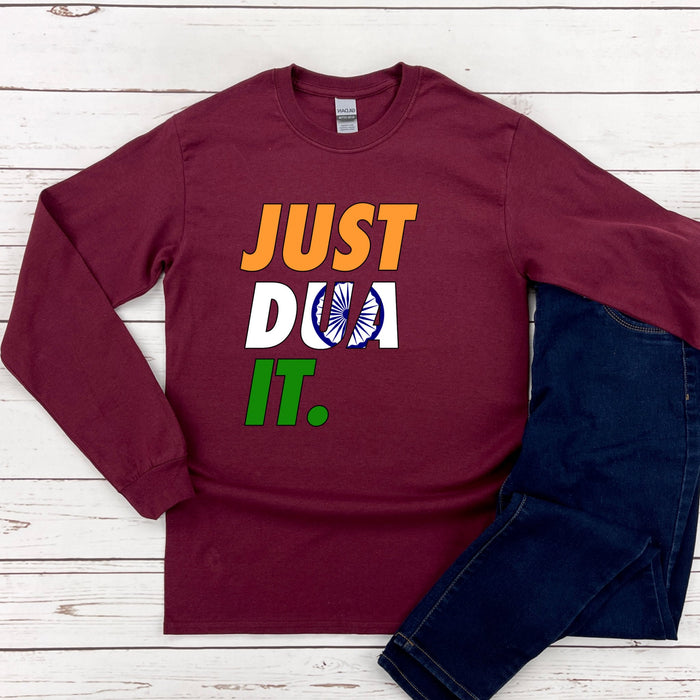 Just Dua It India Flag Long Sleeve Shirt